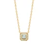 Collier Brillaxis plaqué or et oxydes de zirconium