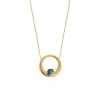 Collier Brillaxis plaqué or et labradorite