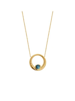 Collier Brillaxis plaqué or et labradorite