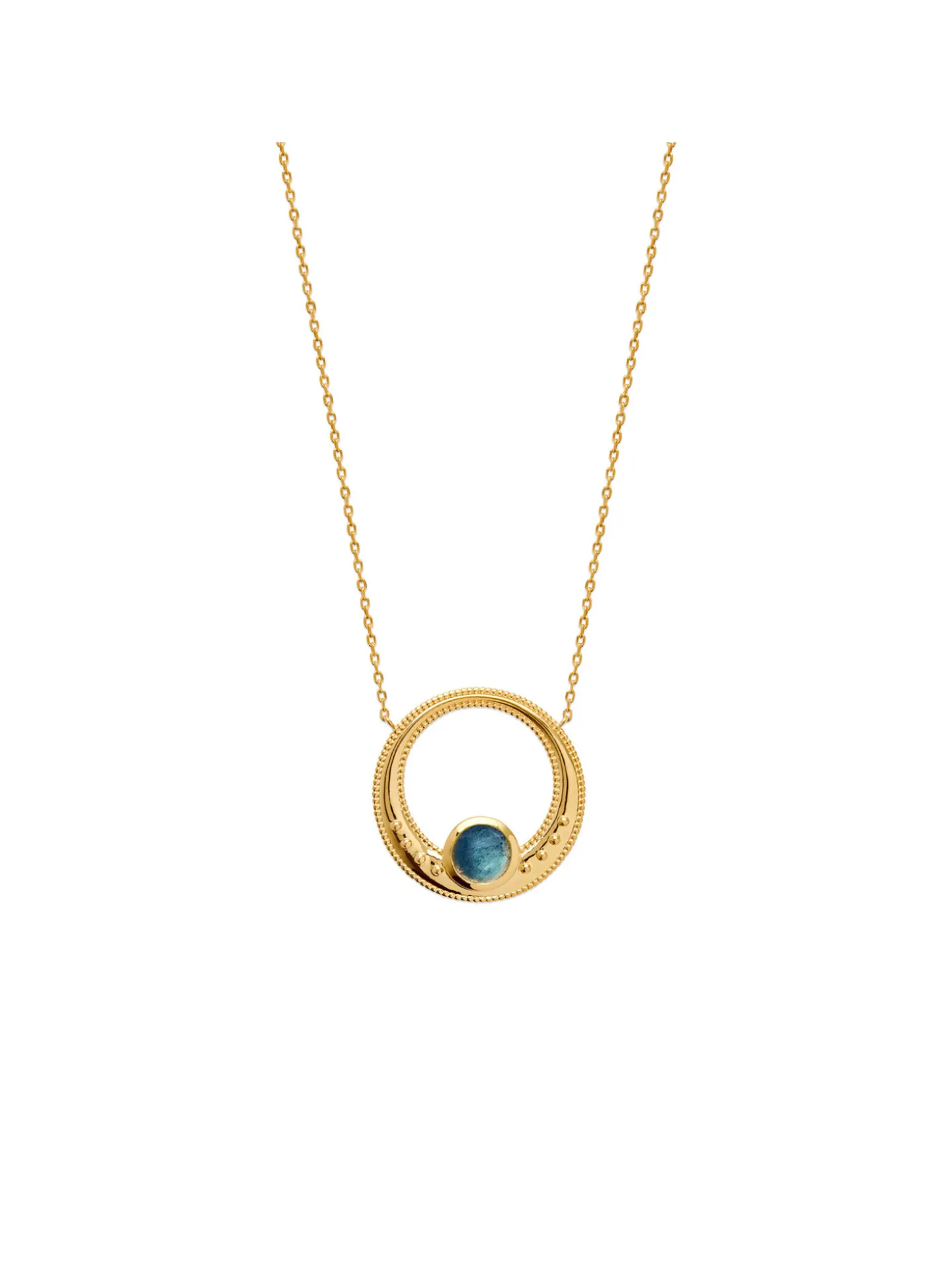 Collier Brillaxis plaqué or et labradorite