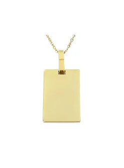 Collier Brillaxis plaque dorée