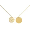 Collier Brillaxis Plaque ronde motif dentelle