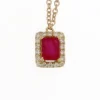 Collier Brillaxis rubis et diamants or jaune