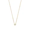 Collier Brillaxis solitaire plaqué or 40cm