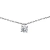 Collier Brillaxis solitaire oxyde or blanc 5 mm