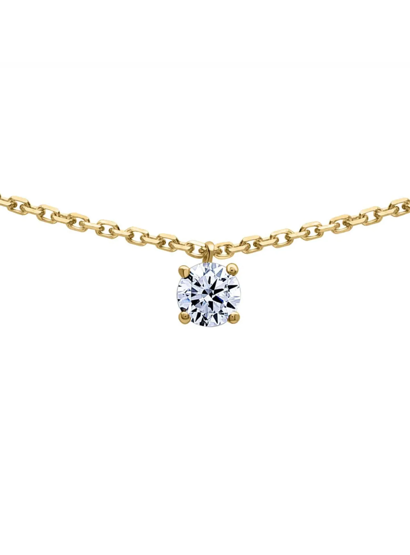 Collier Brillaxis solitaire oxyde or 750/1000
