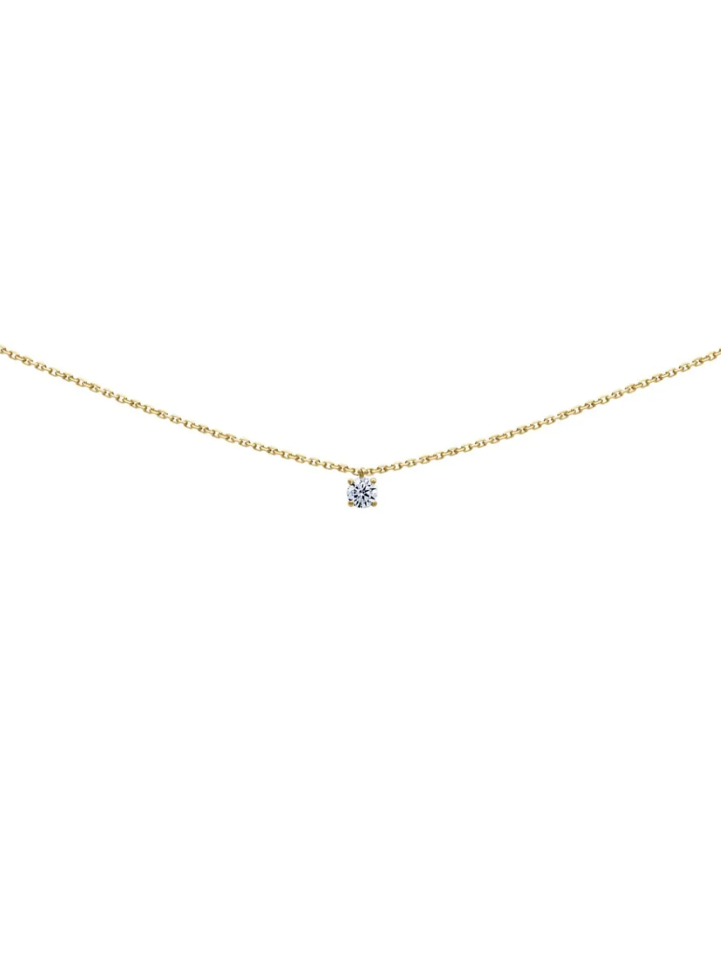 Collier Brillaxis solitaire oxyde or 750/1000