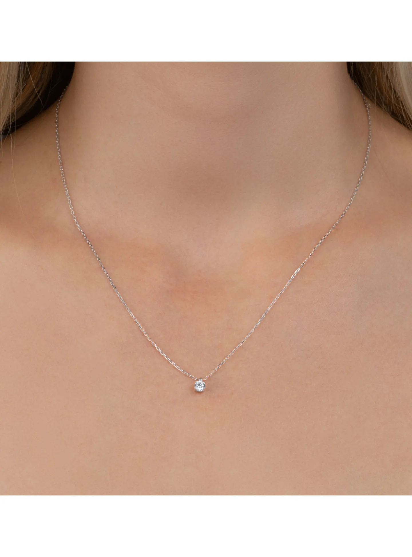 Collier Brillaxis solitaire 3mm