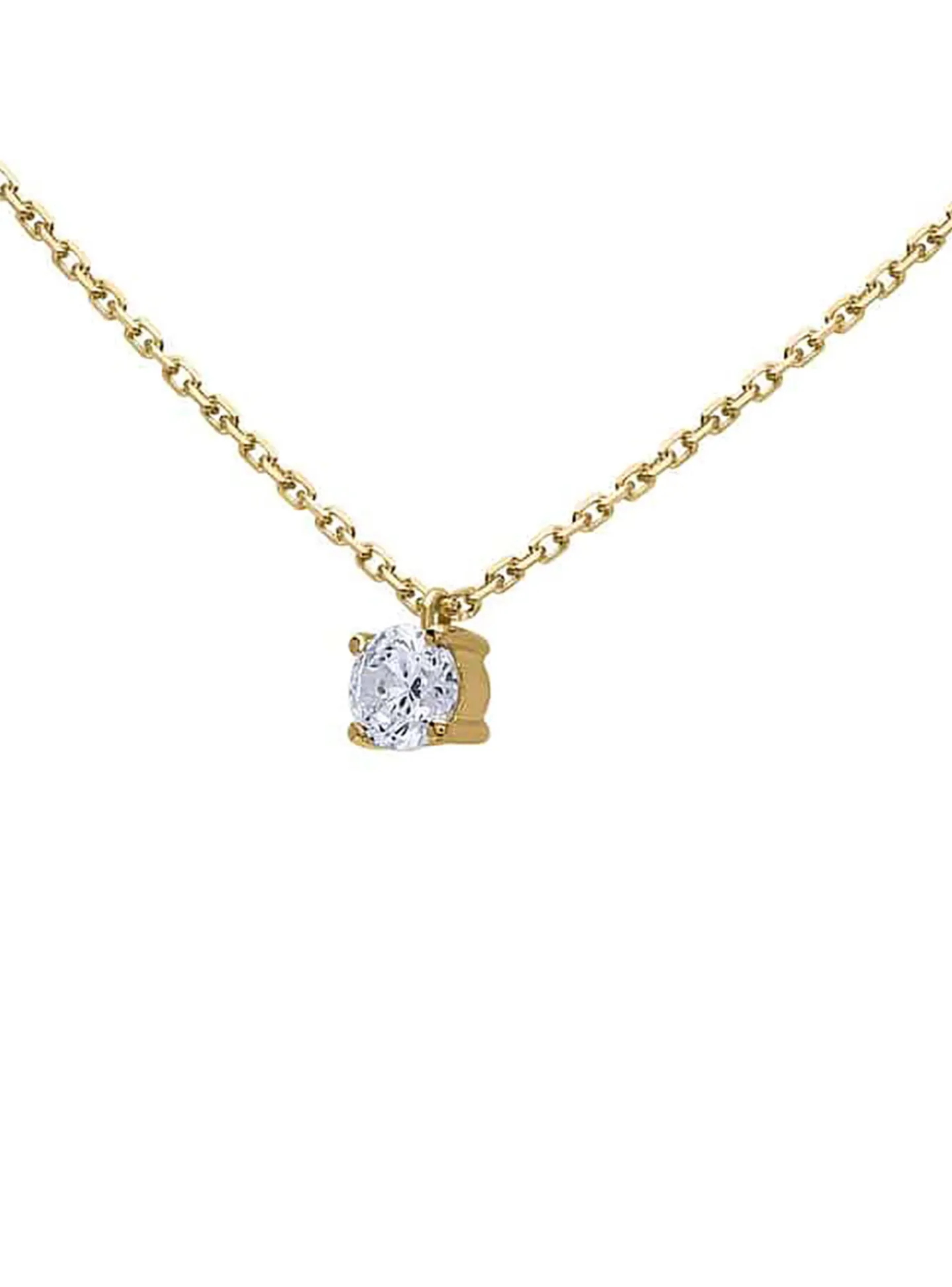 Collier Brillaxis solitaire oxyde or 750/1000
