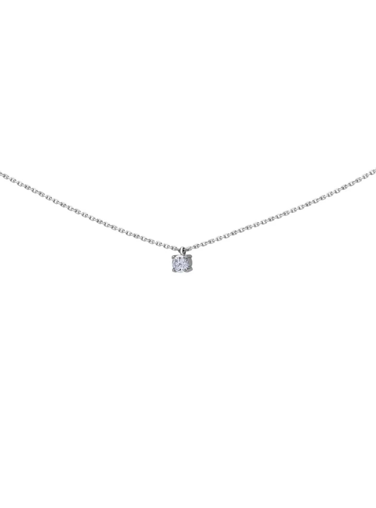 Collier Brillaxis solitaire oxyde or 18 carats