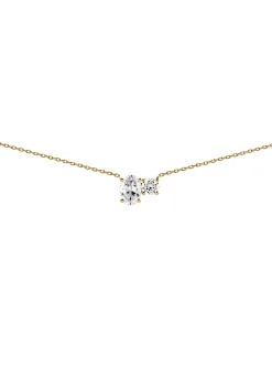 Collier Brillaxis toi et moi or 18 carats oxydes