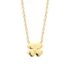Collier Brillaxis trèfle à quatre feuilles plaqué or_x005f_x000D_45 cm