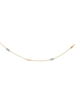 Collier Brillaxis tricolore 4 rectangles or 9 carats