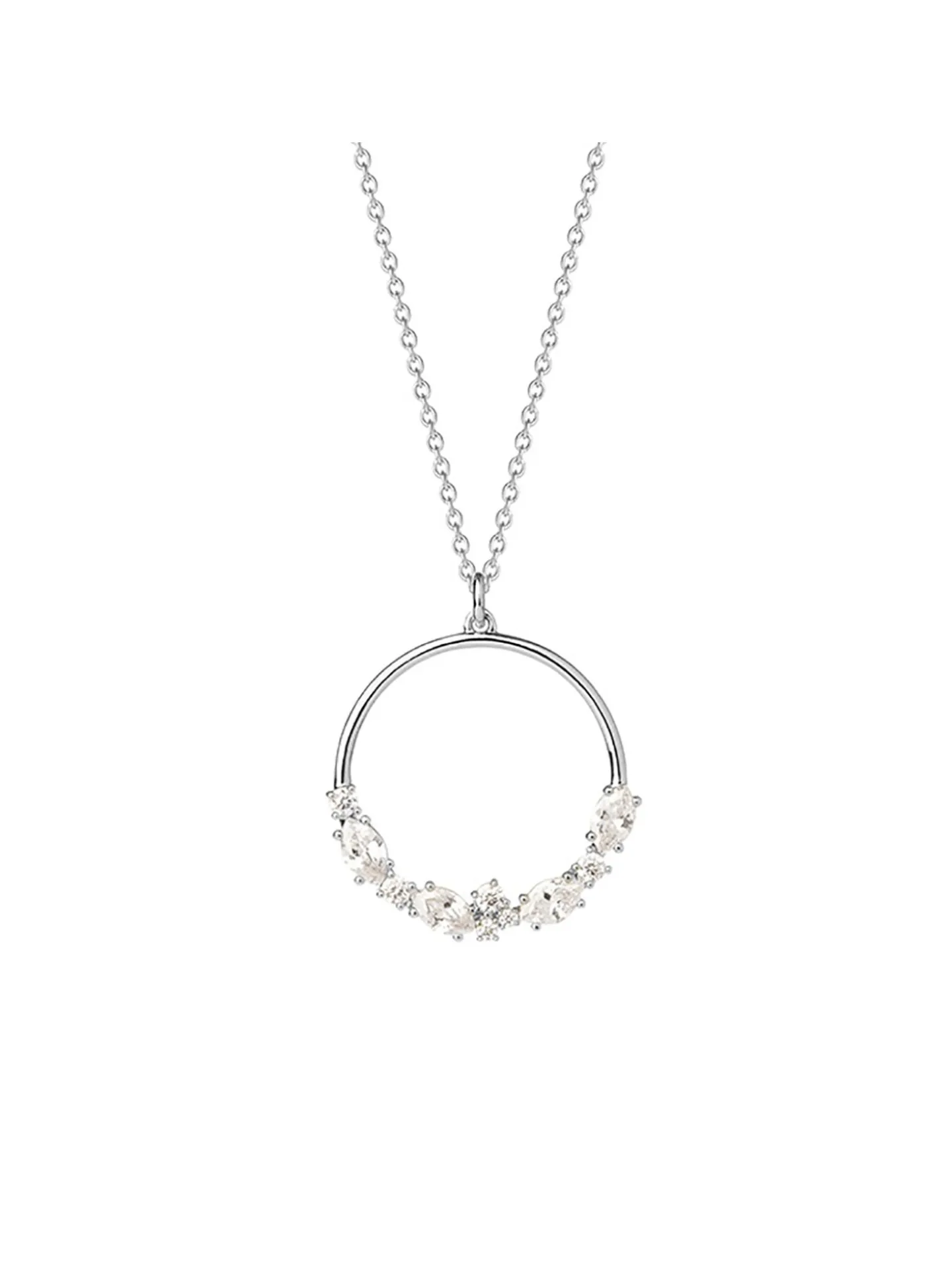 Collier cercle argent 925 et oxydes de zirconium