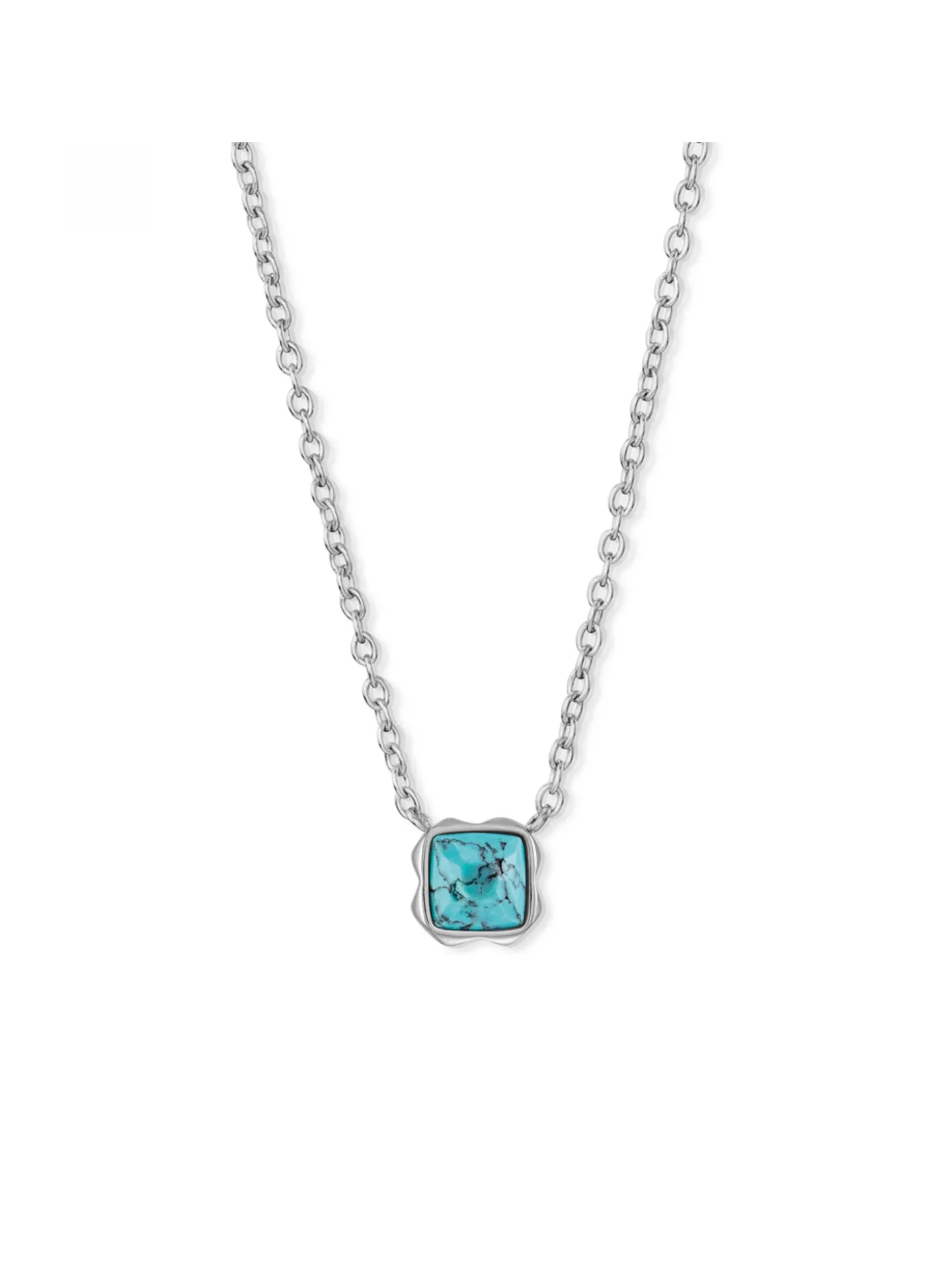 Collier Coeur de Lion Birthstone Décembre turquoise_x005f_x000D_acier doré