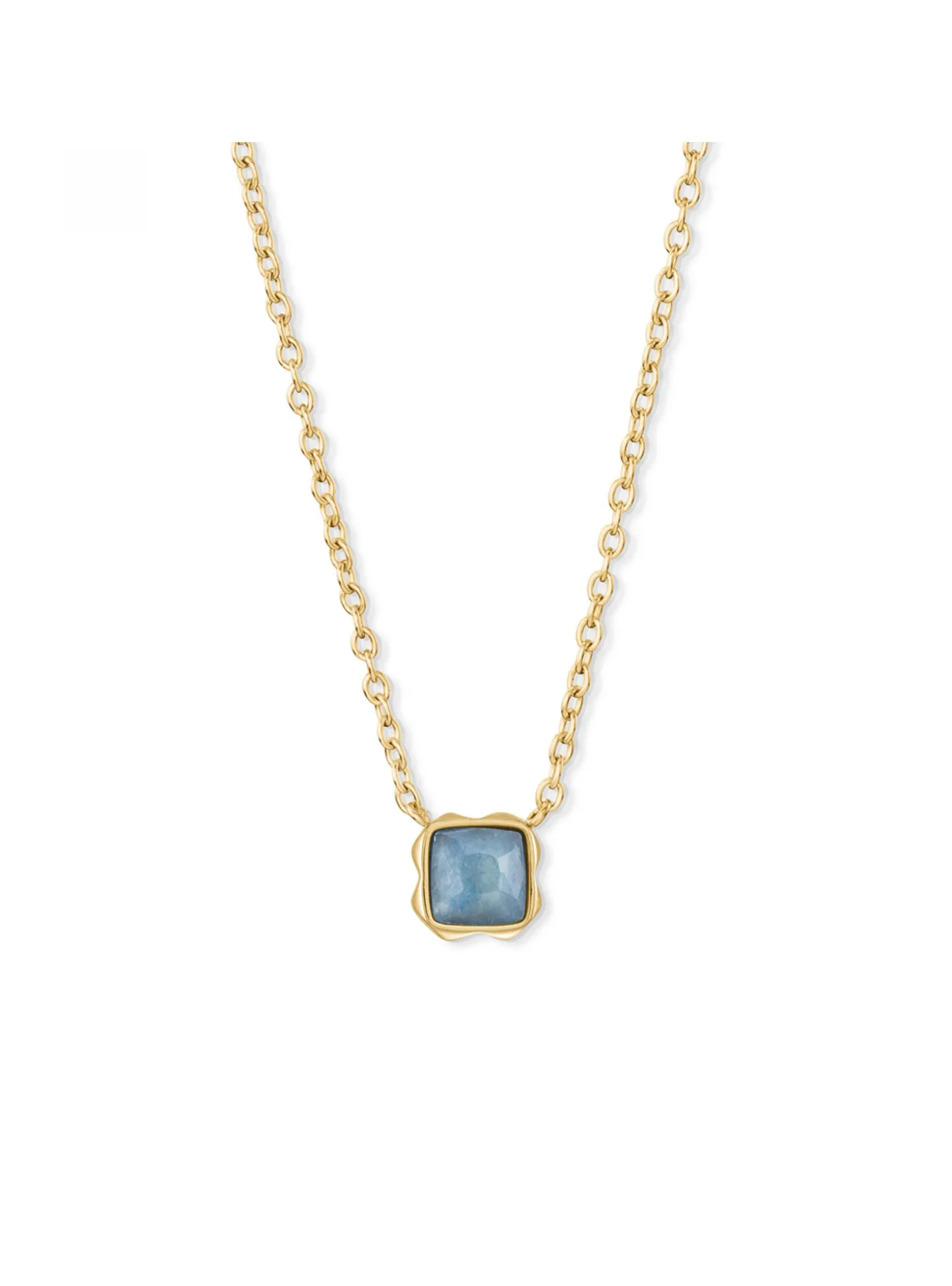 Collier Coeur de Lion Birthstone Mars doré_x005f_x000D_aventurine bleue