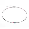 Collier Coeur de Lion Cube Story Minimalistic_x005f_x000D_Sparkling Multicolour Art Nouveau