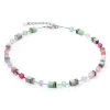Collier Coeur de Lion GeoCUBE Iconic vert/rose