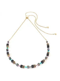 Collier Coeur de lion GeoCUBE® Iconic Nature_x005f_x000D_Chain noir multicolore