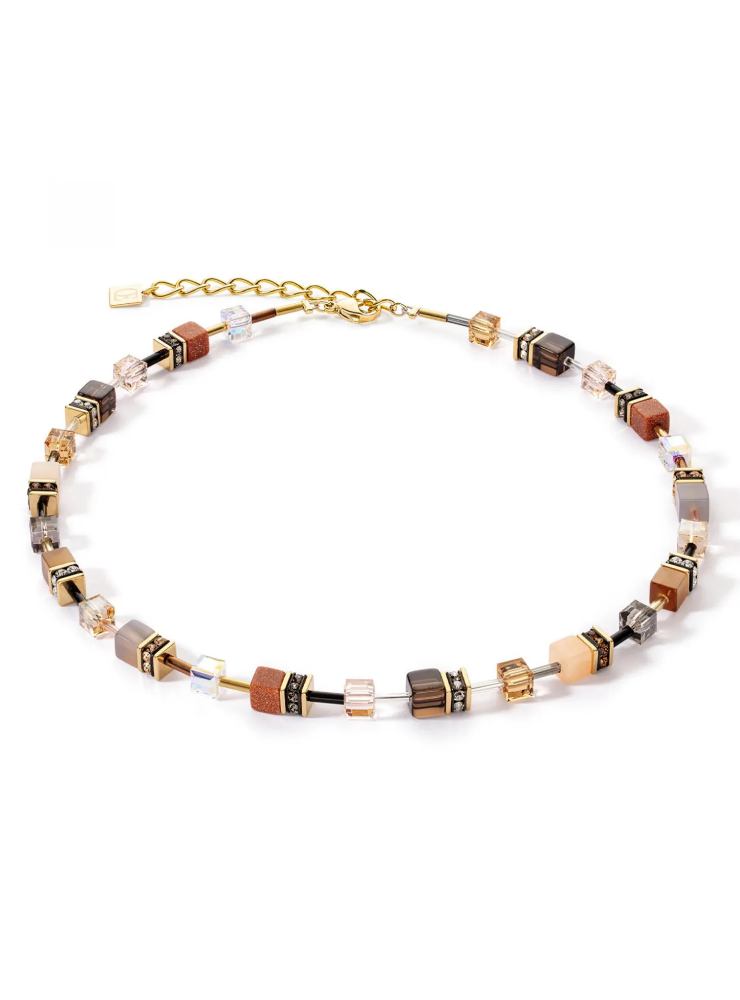 Collier Coeur de Lion GeoCUBE Iconic Precious brun