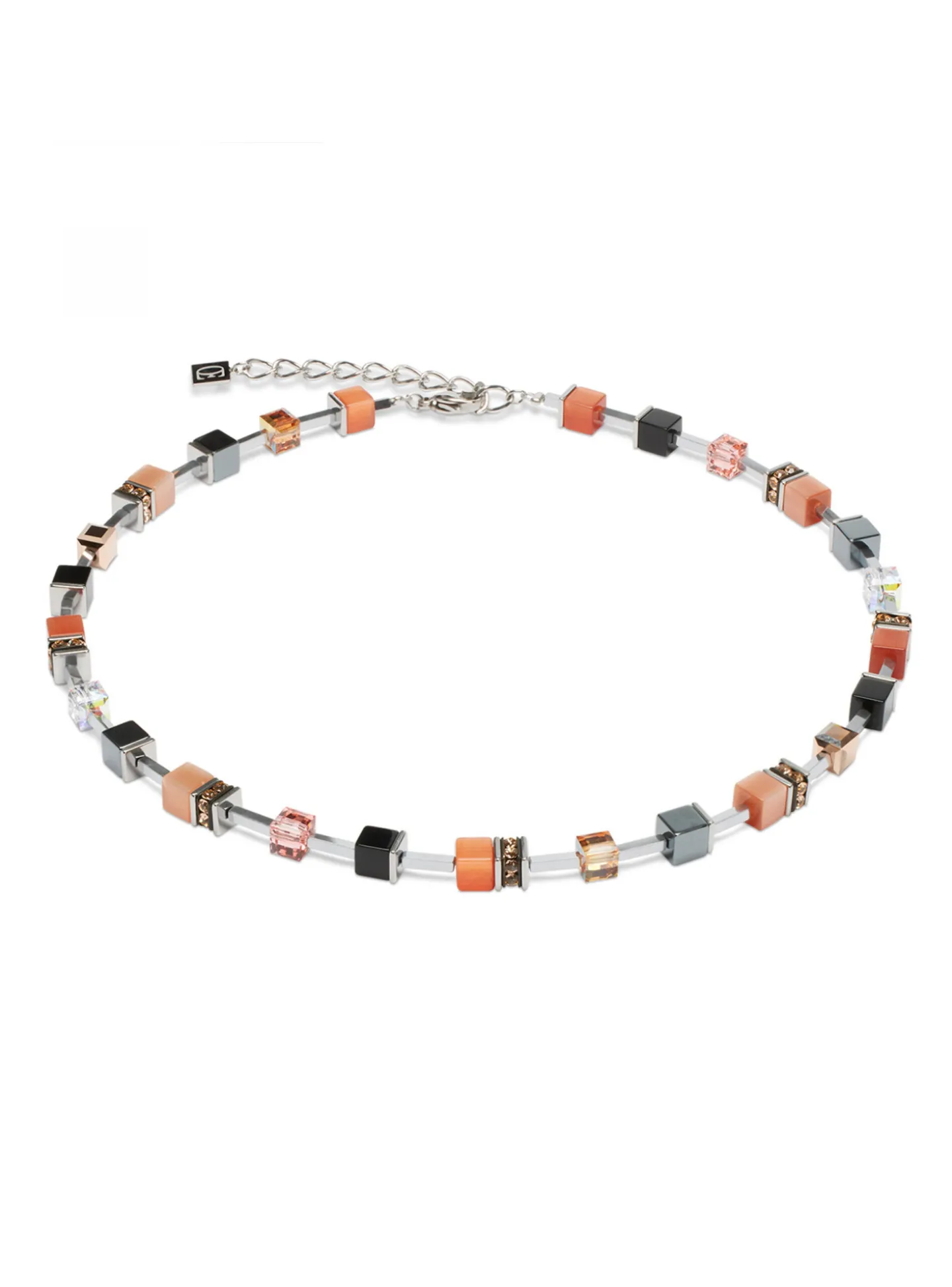 Collier Coeur De Lion GéoCube orange