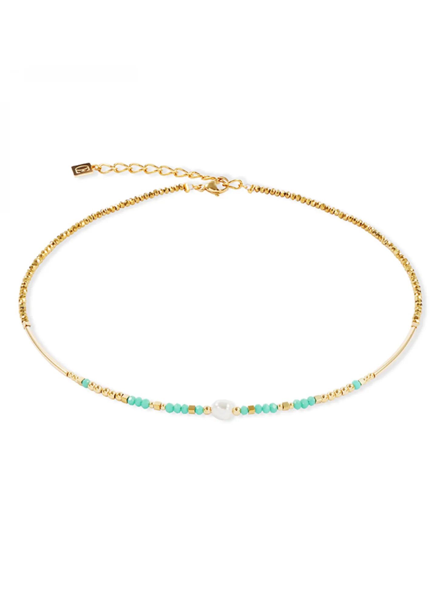 Collier Coeur de Lion Lagoon Pearl or-menthe