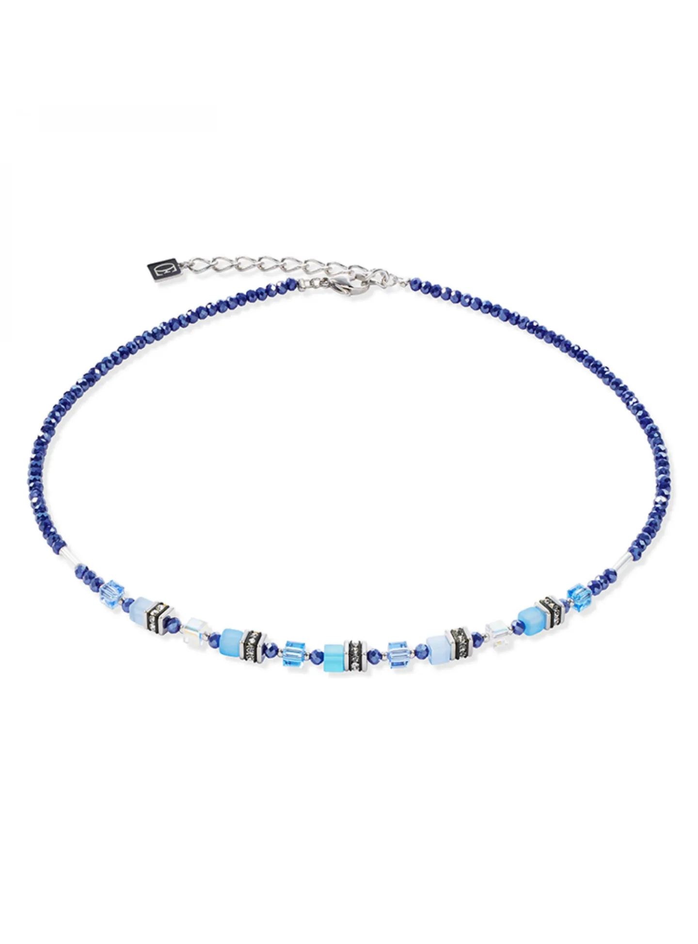 Collier Coeur de Lion Mini Cubes bleu
