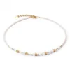 Collier Coeur de Lion motif mini cube blanc