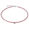 Collier Coeur de Lion Sparkling Dot Delicate_x005f_x000D_argenté et rouge
