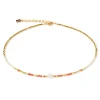 Collier Coeur de Lion Sunset Pearl or-corail