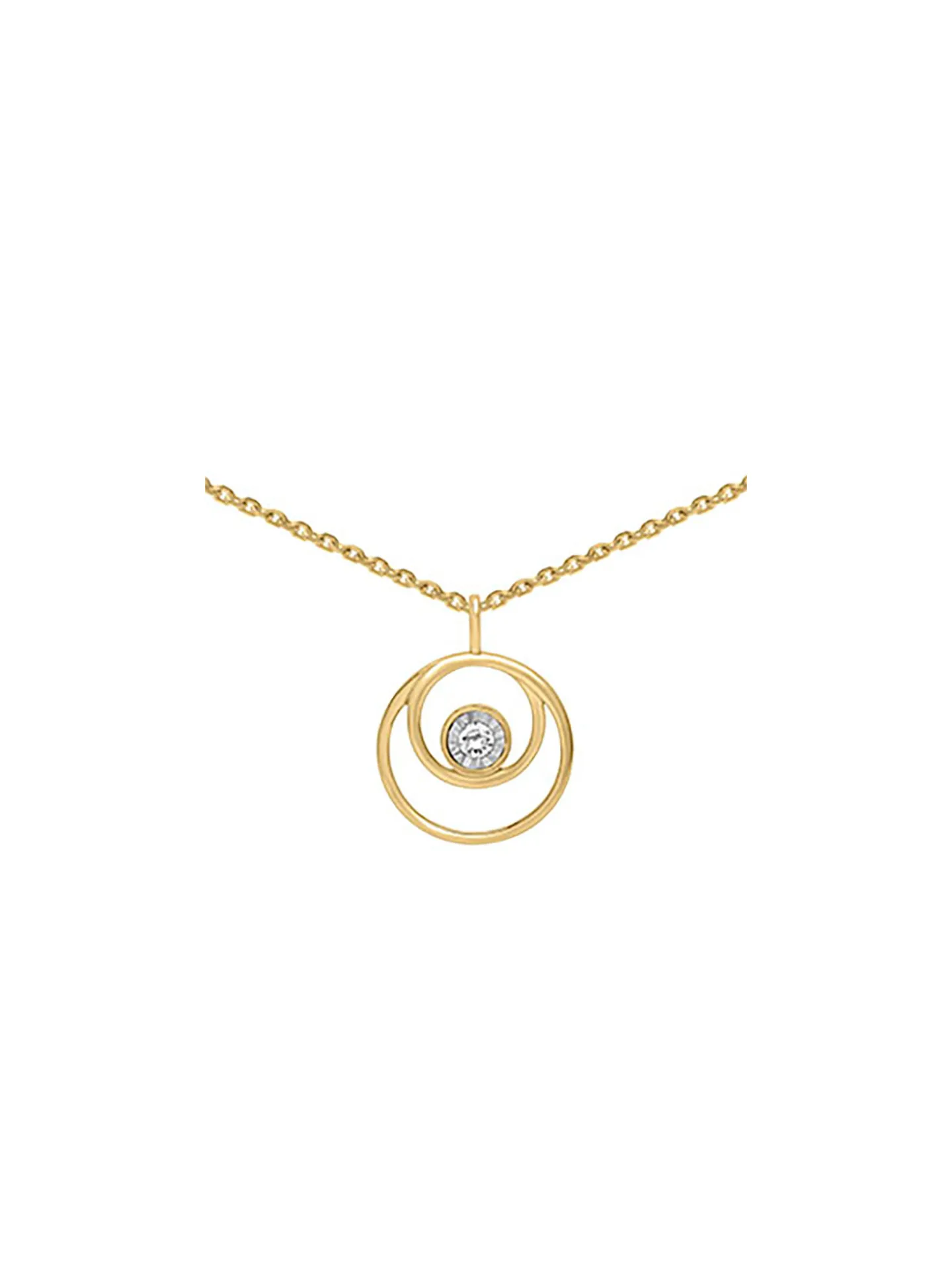 Collier double cercle diamant