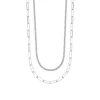 Collier double Lotus argent