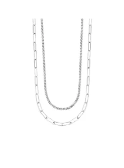 Collier double Lotus argent