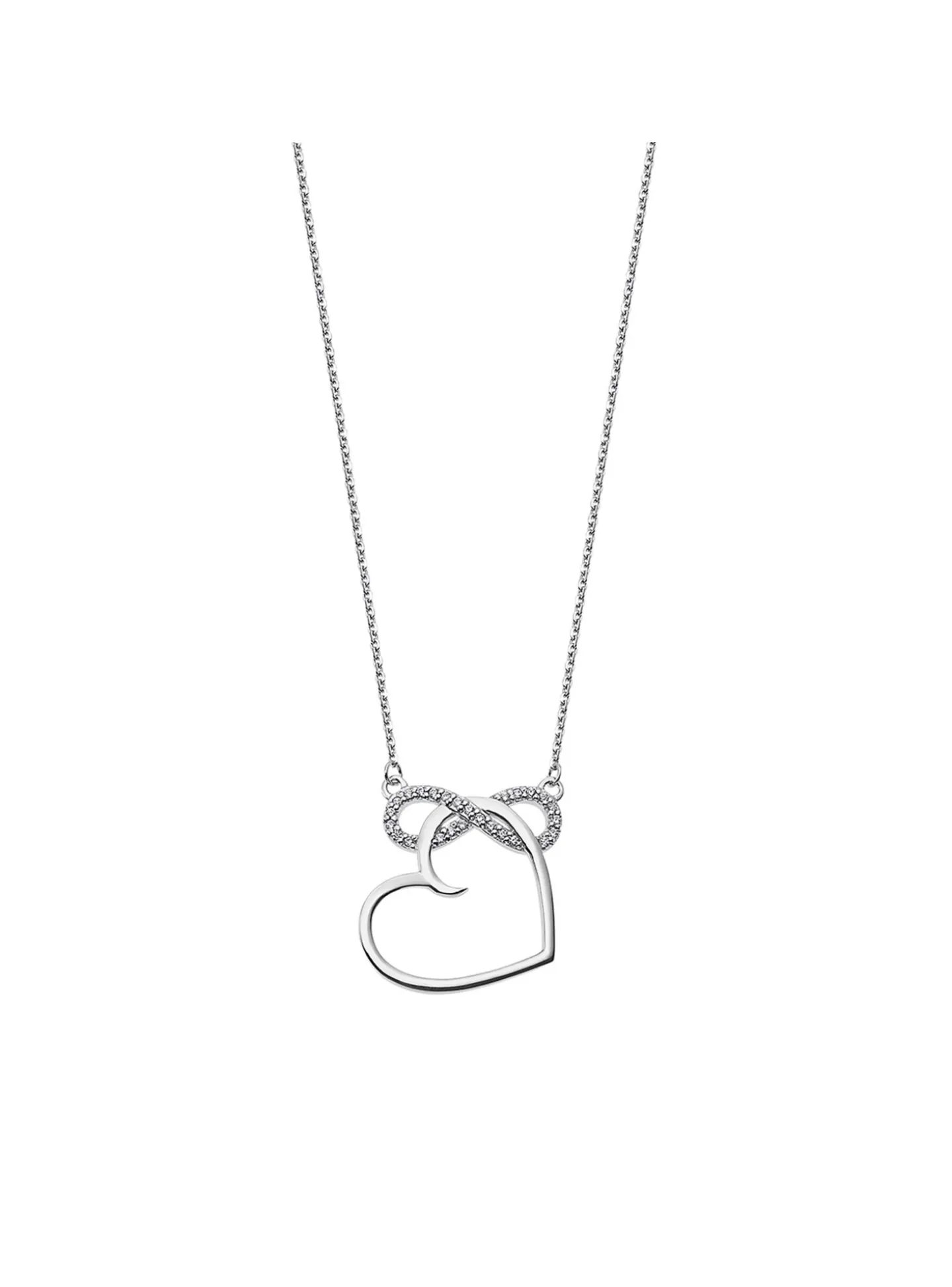 Collier double Lotus Silver Collection Moments_x005f_x000D_Coeur Infini