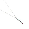Collier en Y Agatha Beloved rangée de fleurs oxydes
