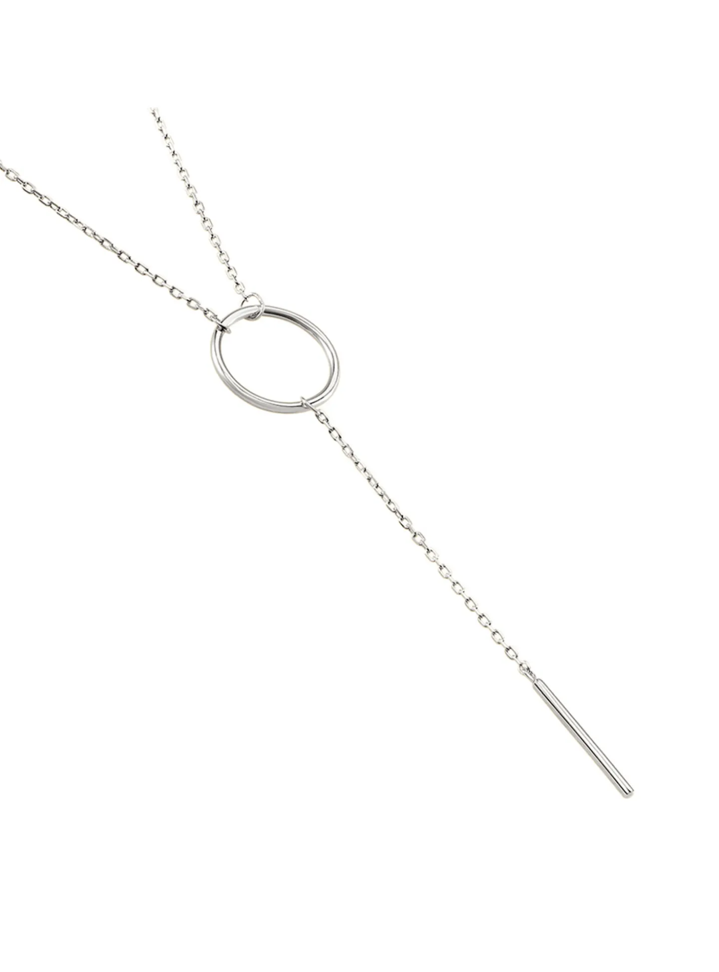Collier en Y Agatha Philring argent rhodié