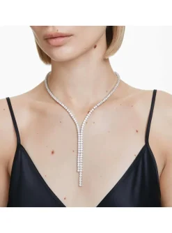 Collier en Y Swarovski Matrix blanc