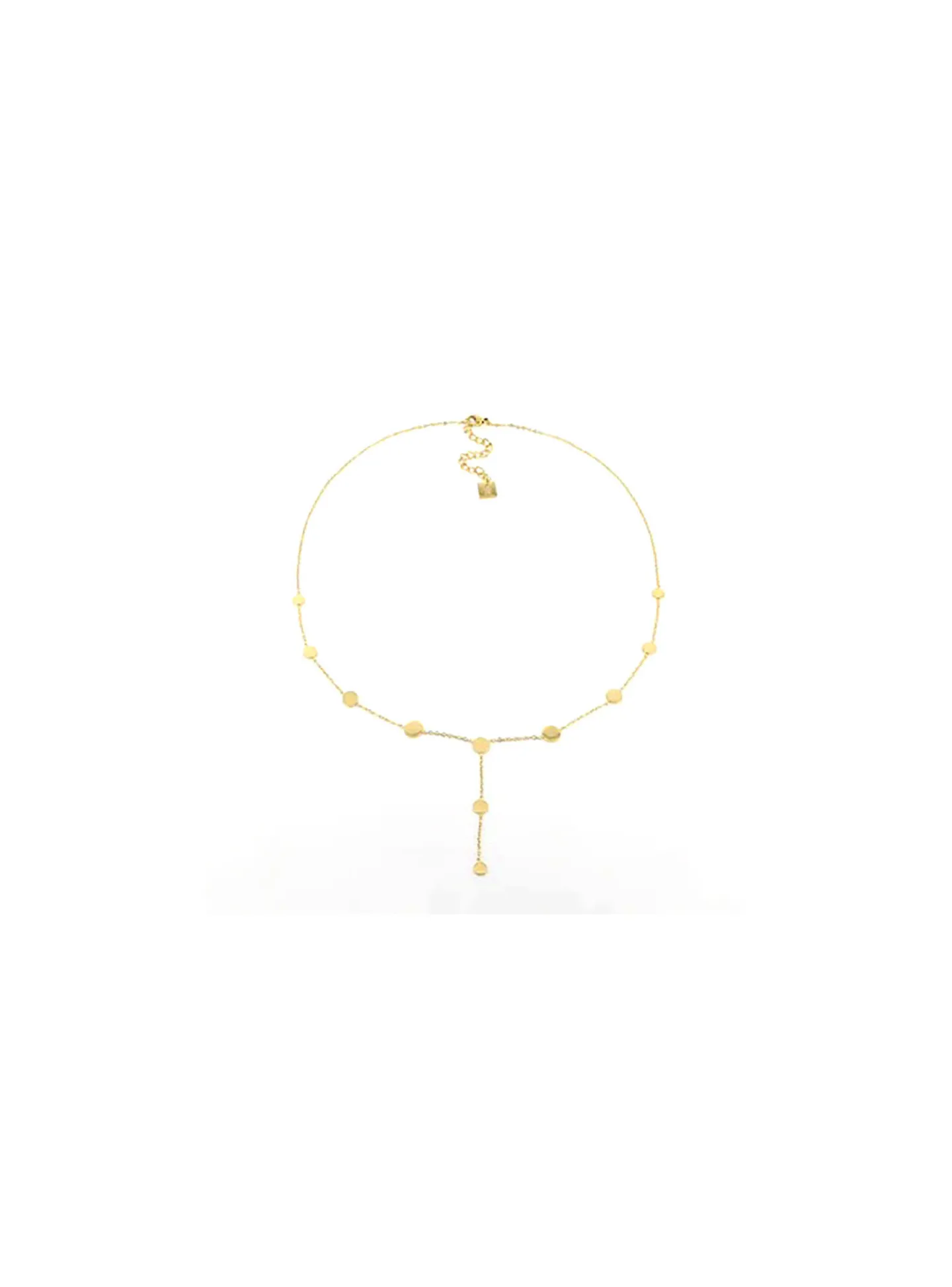 Collier en Y Zag Bijoux Camille acier doré