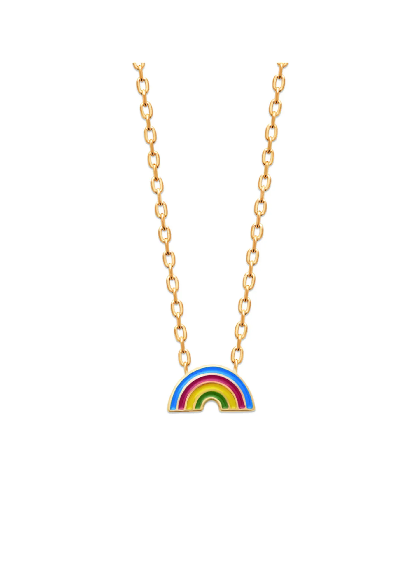 Collier enfant Brillaxis arc en ciel plaqué or