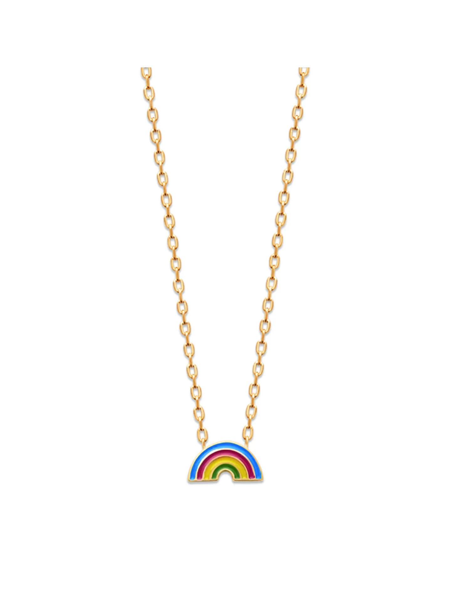 Collier enfant Brillaxis arc en ciel plaqué or