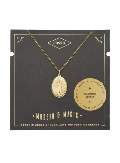 Collier Fossil Modern et Magic Plume