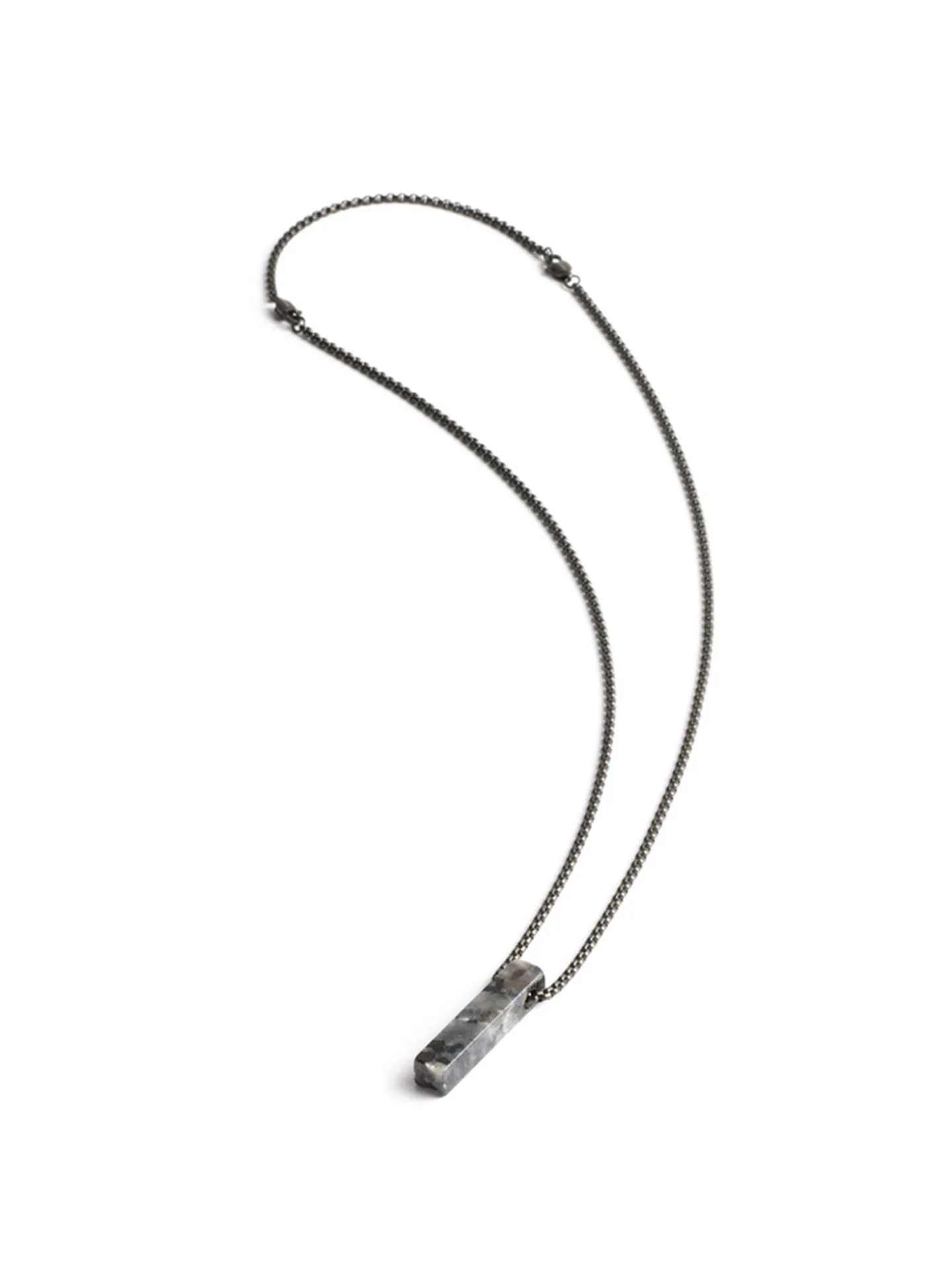 Collier Gemini Tantum Grey Larvikite