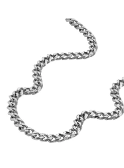 Collier homme Fossil Ellis maille gourmette acier