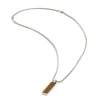 Collier homme GEMINI Galli_x005f_x000D_acier et oeil de tigre