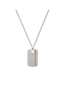 Collier homme Jourdan Nunko acier_x005f_x000D_cable et diamant