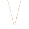 Collier Les Cadettes chaîne billes corail