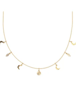 Collier Les Cadettes Luna doré pampillles