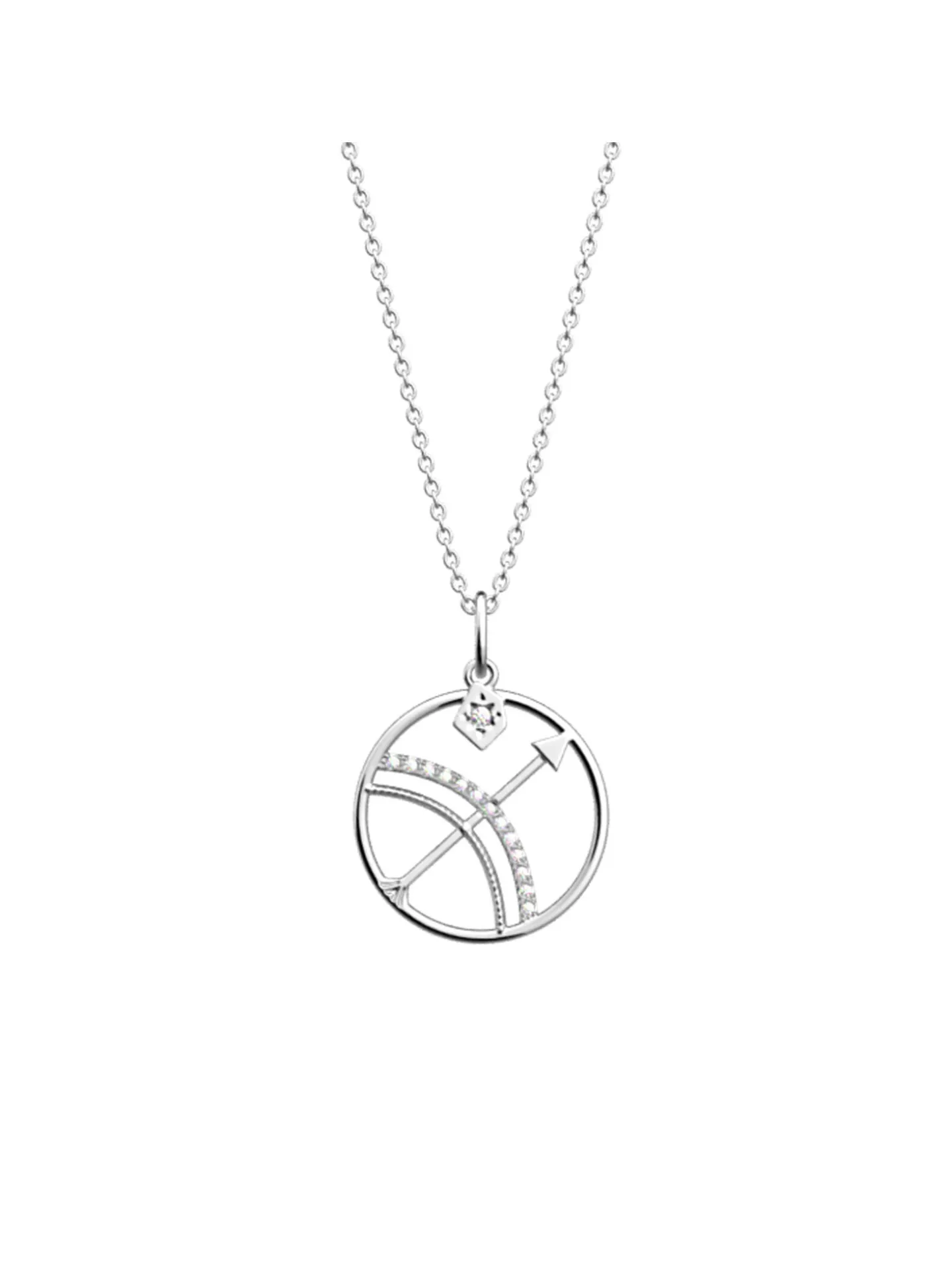 Collier Les Georgettes Sagittaire argenté 20mm
