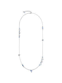 Collier long Coeur de Lion GeoCUBE argent-bleu