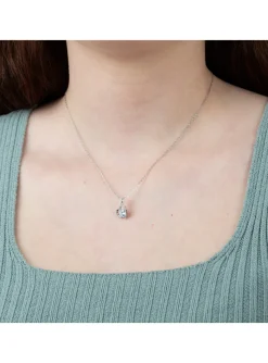 Collier Lotus Argent et oxydes de zirconium